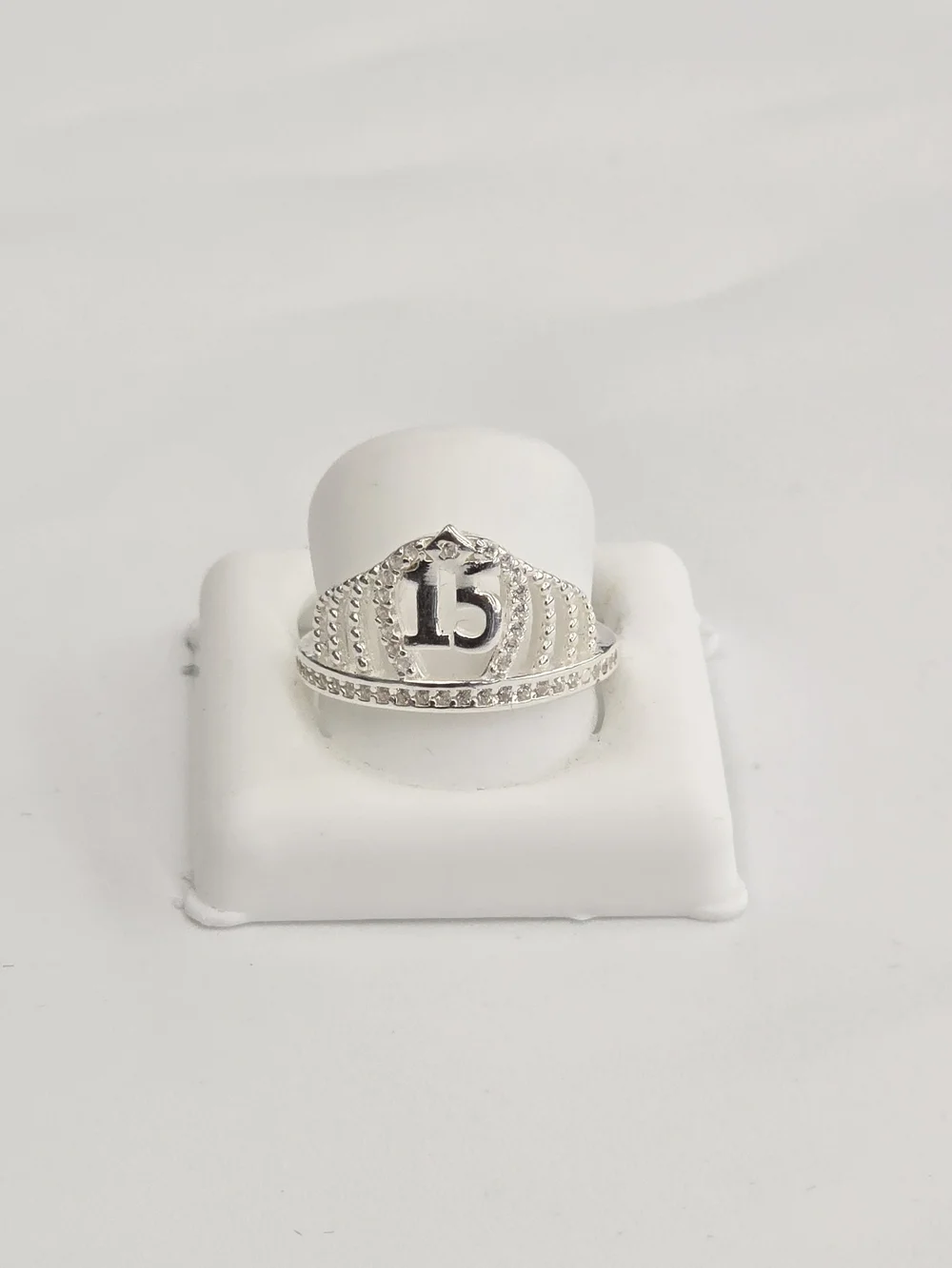 925 Sterling Silver Quincenera Croen Ring For Women